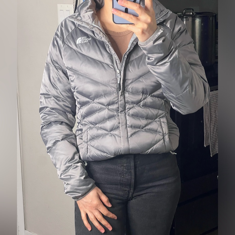 The North Face gray 550 puffer